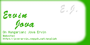 ervin jova business card